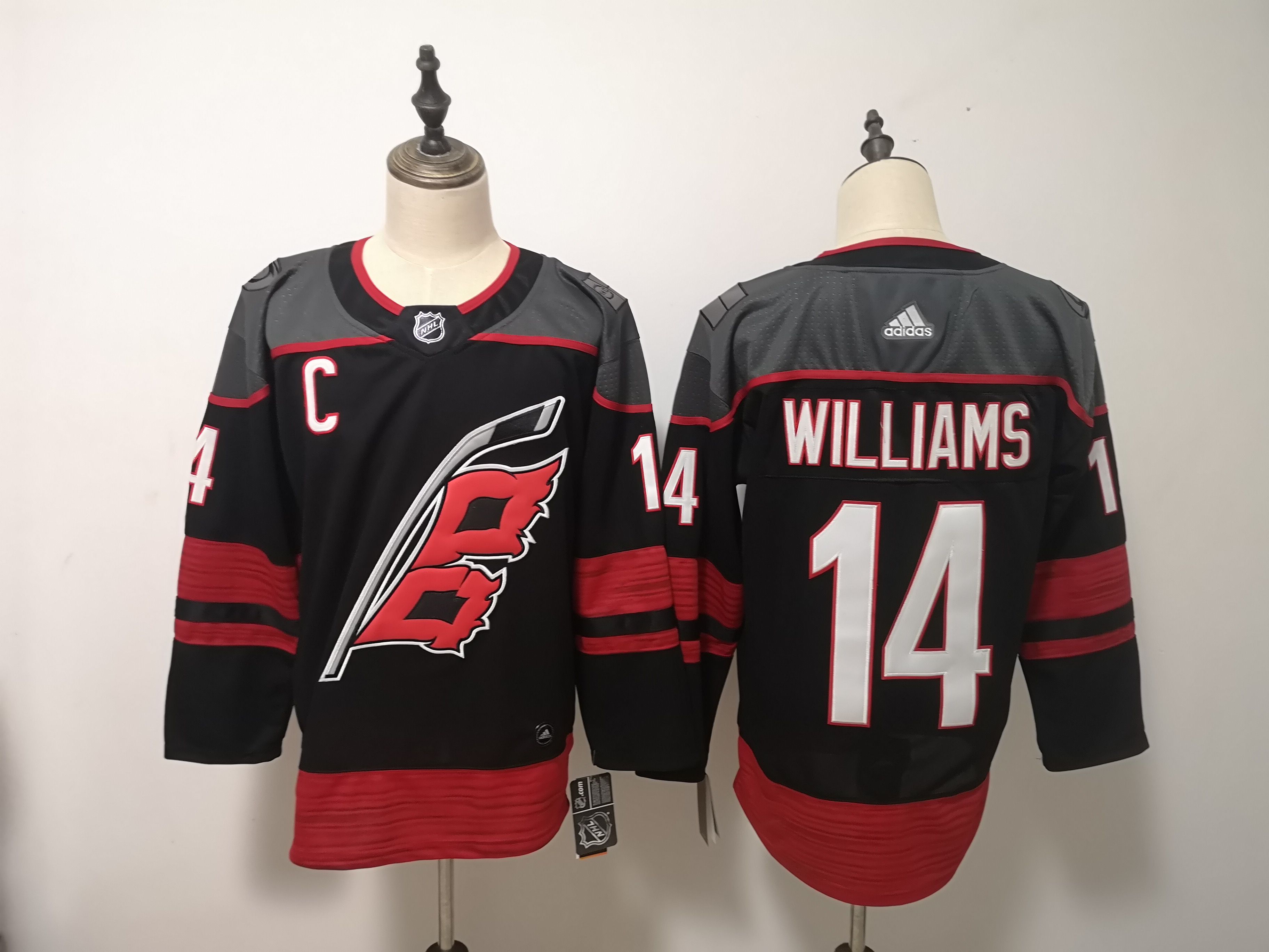 Adidas Men Carolina Hurricanes 14 Williams black NHL Jersey